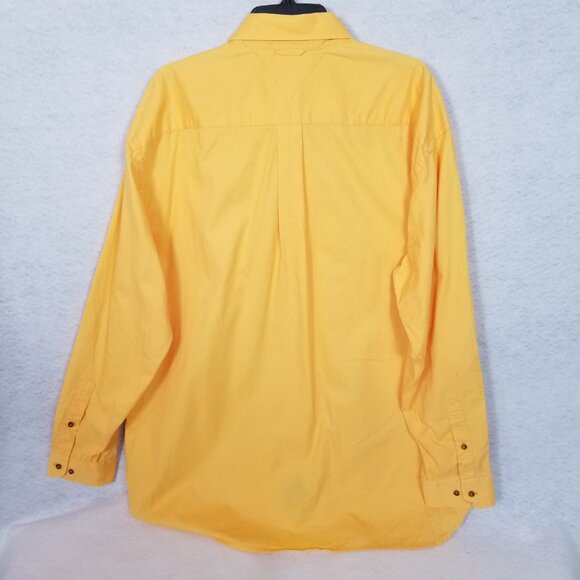 LOT OF 2 TOMMY HILFIGER Button Collar L/S Casual Shirts Yellow XL ~ 4488 - Picture 10 of 13